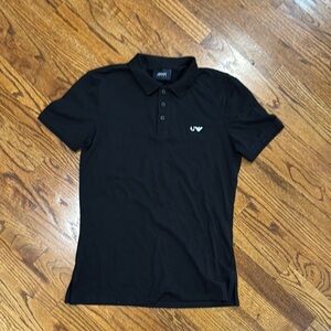 Emporio Armani Black Polo Shirt Classic Design